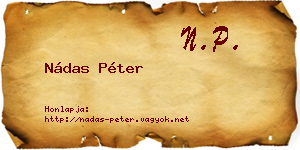 Nádas Péter névjegykártya